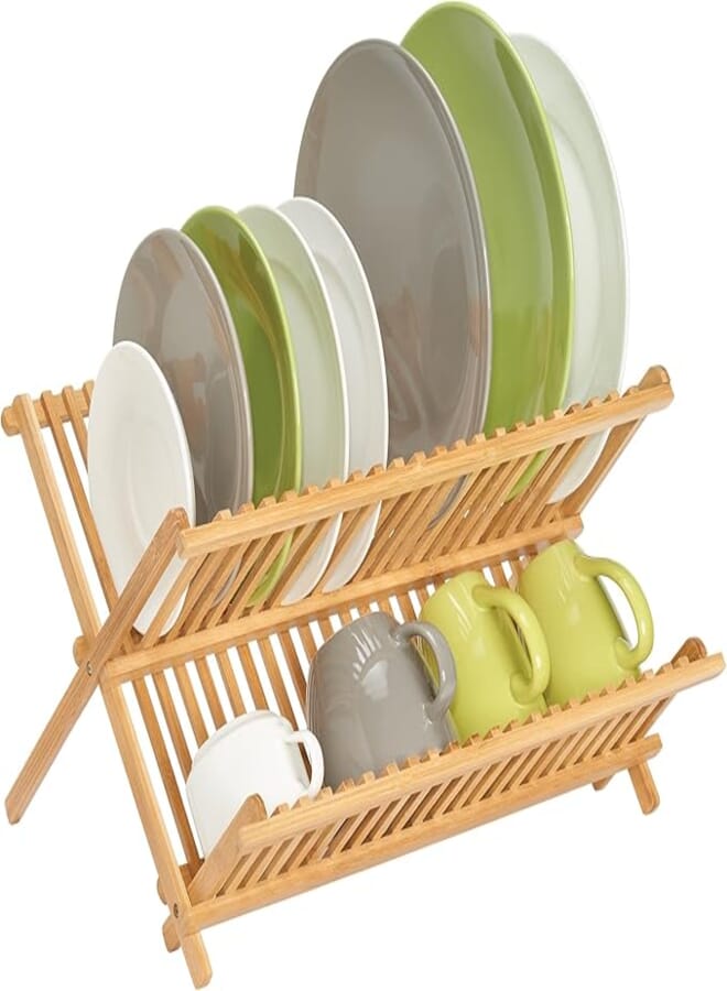 InterDesign Formbu Dish Rack, Wood