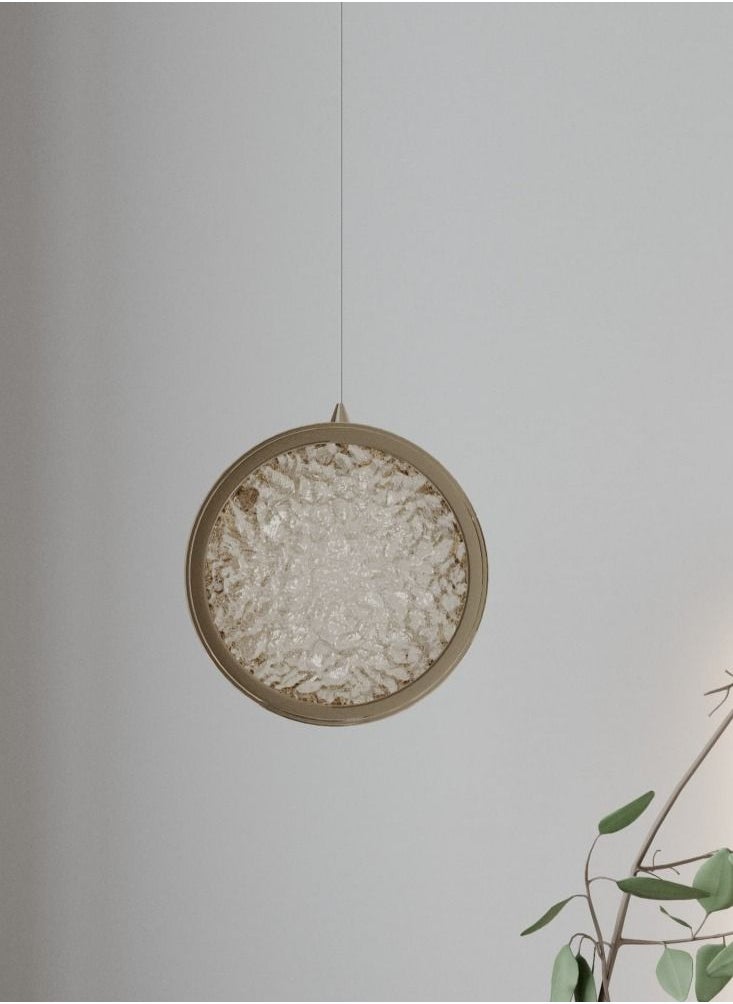 UCANDLE A simple circular chandelier hanging with a luxurious gold frame from Yocandel  - Image 1
