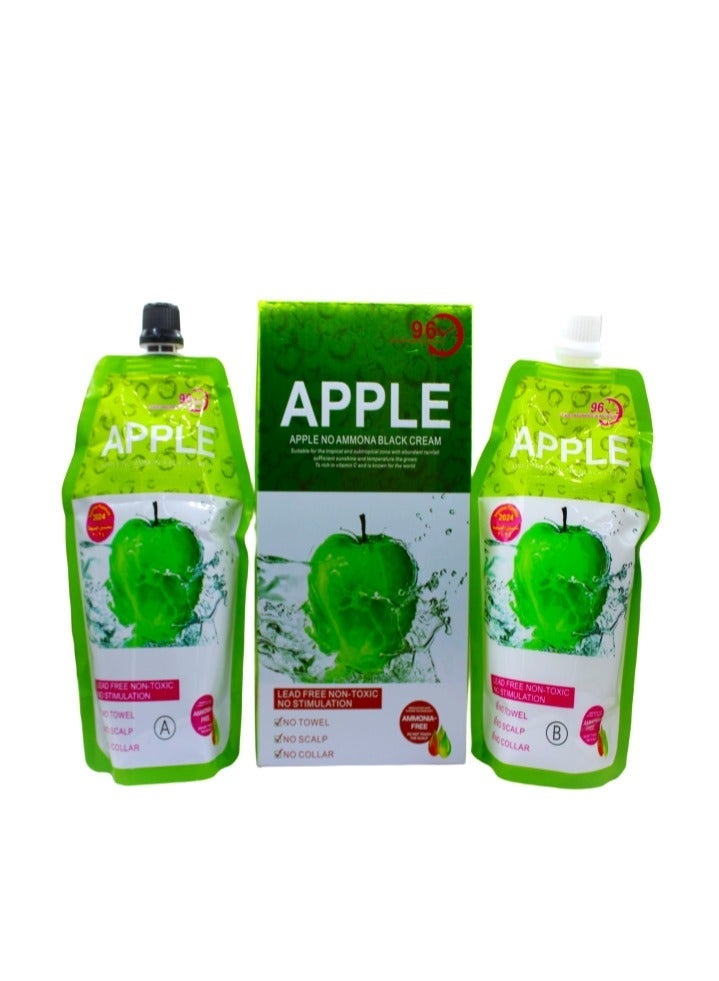 Apple Hair Color Cream 96, Clear Water Type, Ammonia-Free, 500ml+500ml - Image 2
