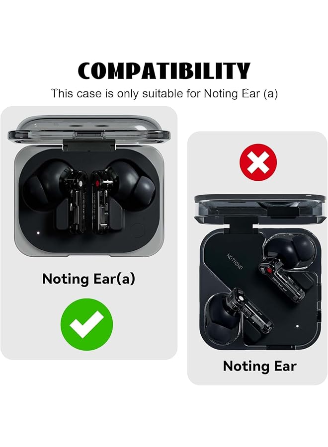 إيروريكس جراب واقٍ لهاتف Nothing Ear A جراب TPU شفاف ناعم لهاتف Nothing Ear A مقاوم للخدش مع سلسلة مفاتيح، غطاء واقٍ شفاف خفيف الوزن متوافق مع Nothing Ear A - Image 2