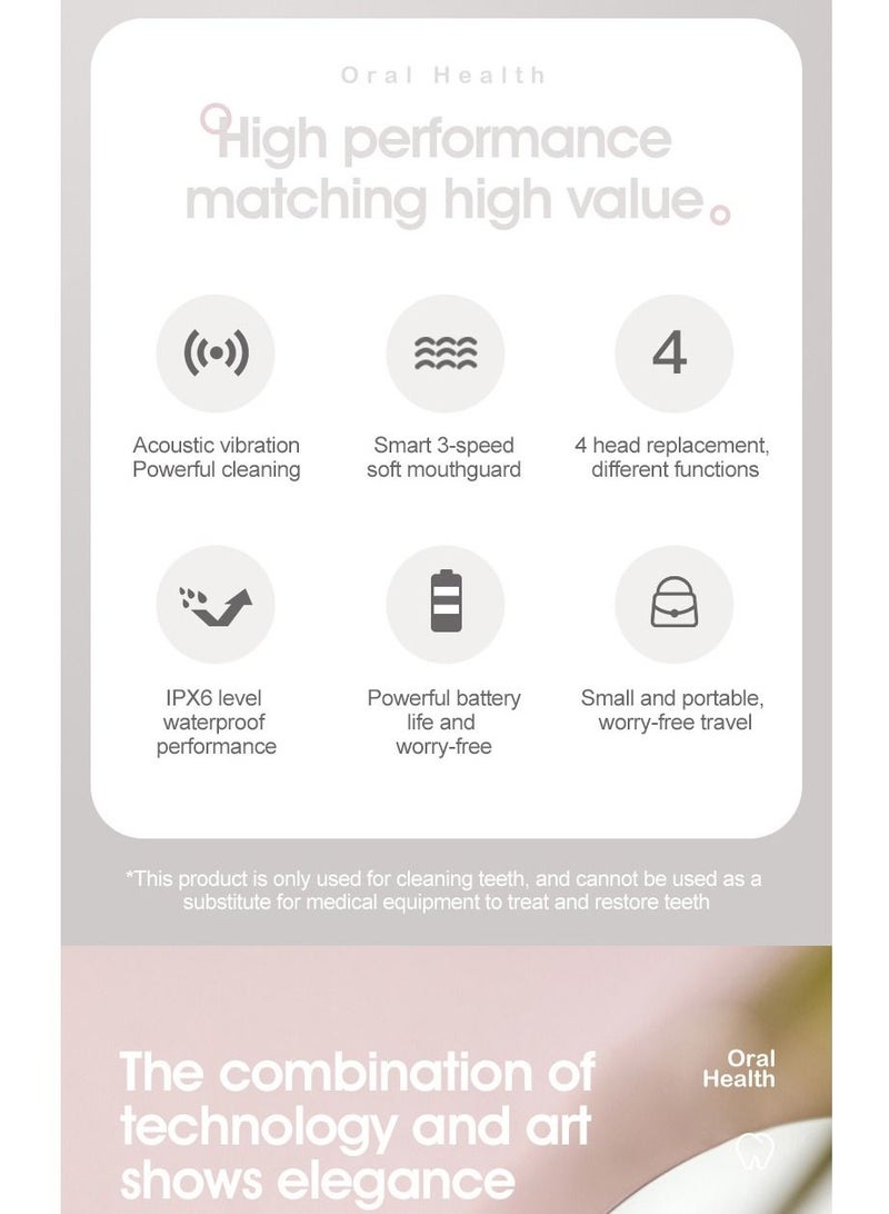 general Sonic Scaler, Calculus Remover, Dental Care Tools Electric Scaler Flosser (Black) - Image 2