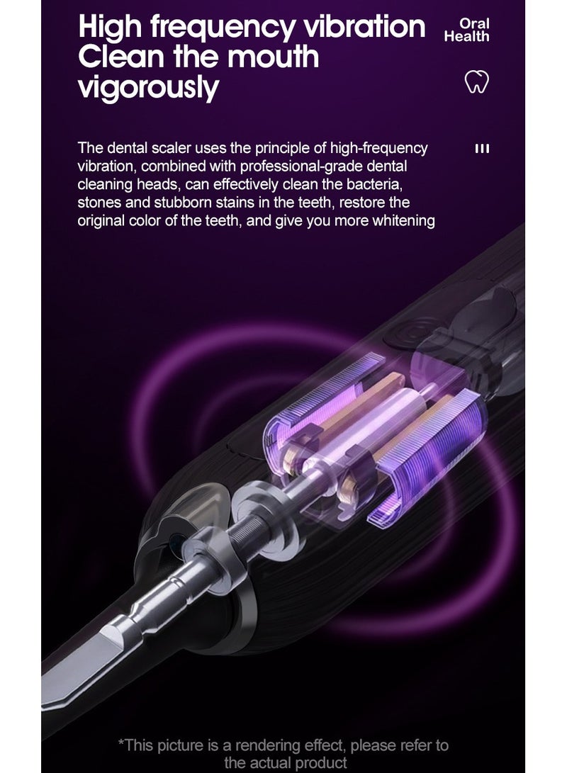 general Sonic Scaler, Calculus Remover, Dental Care Tools Electric Scaler Flosser (Black) - Image 5