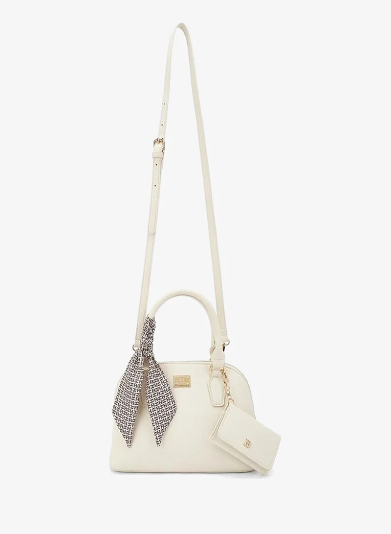 Flora Bella By Shoexpress CREAM Flora Bella Scarf Accent Crossbody Bag with Detachable Pouch for Women | Best Price UAE