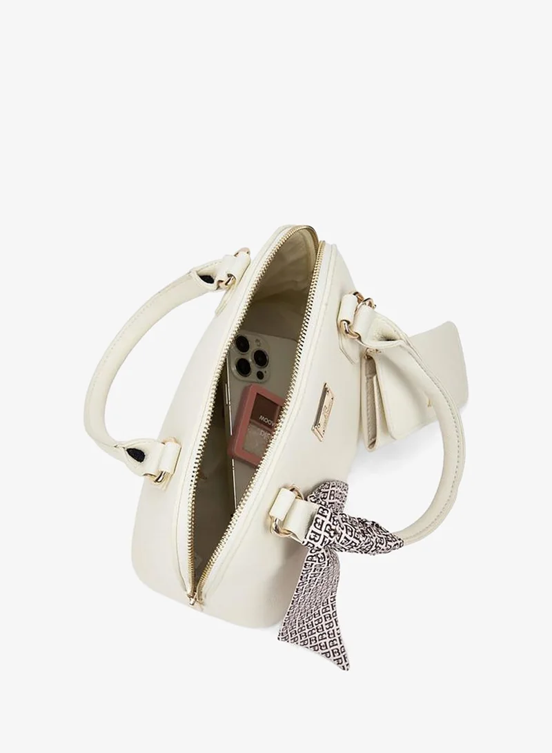Flora Bella By Shoexpress CREAM Flora Bella Scarf Accent Crossbody Bag with Detachable Pouch for Women | Best Price UAE