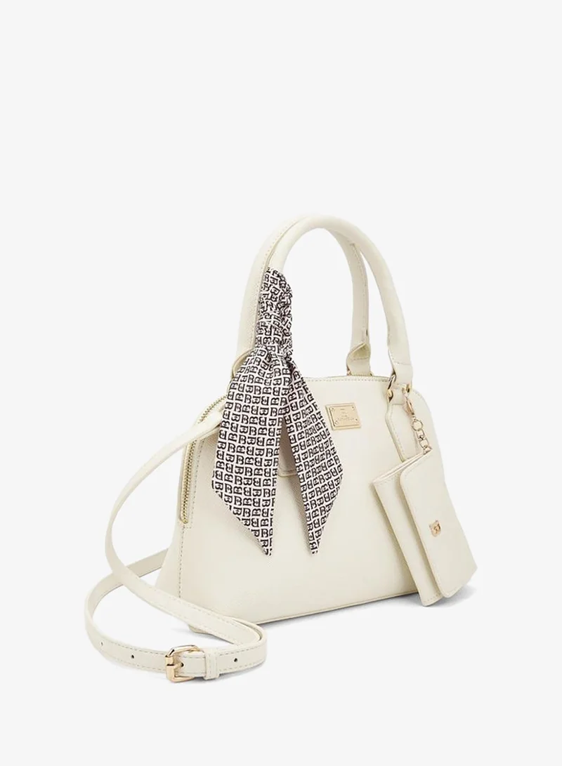 Flora Bella By Shoexpress CREAM Flora Bella Scarf Accent Crossbody Bag with Detachable Pouch for Women | Best Price UAE