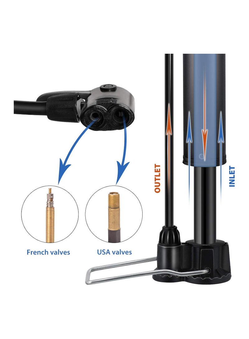 Generic Bike Floor Pump Mini Bike Floor Pumps Inflator Portable Bicycle Tire Pump for Bike Bicycle Riding Accessory  - Image 5