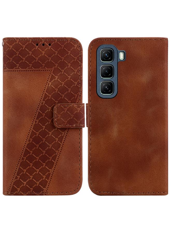 S-TOP Case For Infinix Hot 50 4G Seven-shaped Embossed Leather Phone Case - Image 1