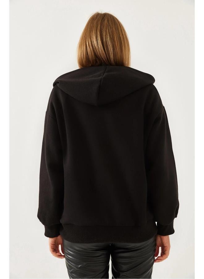 Ginger Basics Polo Neck Oversize Sweatshirt - Image 2