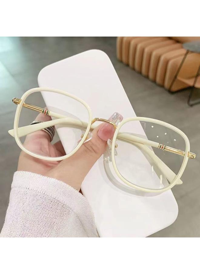 Generic High-definition High-looking Reading Glasses Women's Large Frame Fashionable Young Reading Glasses Anti-blue Light Presbyopic Glasses Frame 