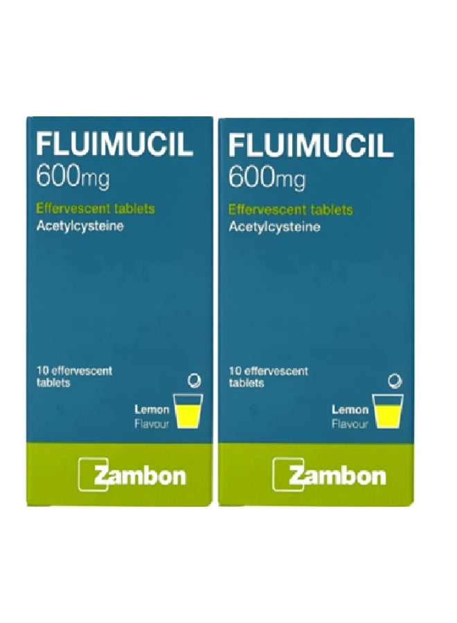 Fluimucil 600Mg Effervescent Tablets 10S Twin Pack
