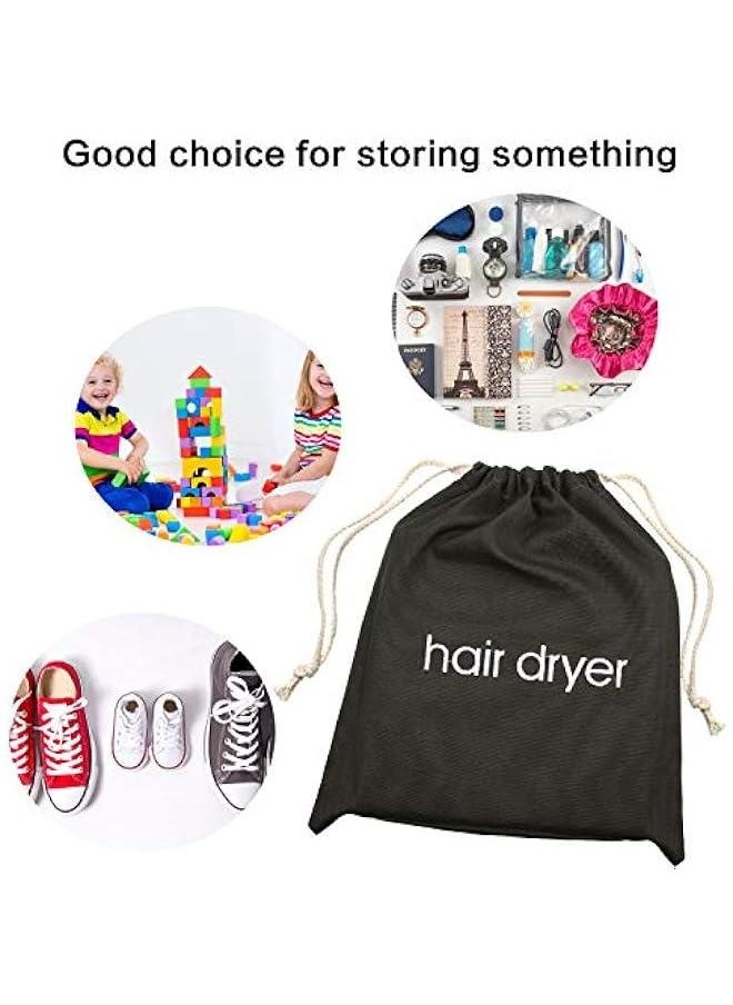 Generic Hair Dryer Bags Drawstring Bag Hairdryer Container, 11.8 by 13.8 Inch(Cotton,Gray)  - Image 5