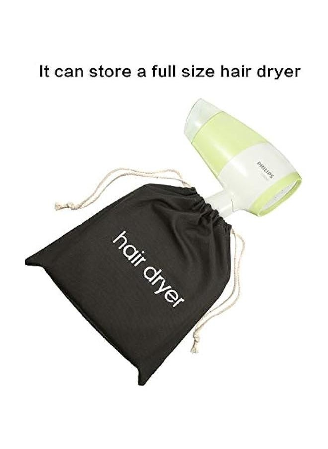 Generic Hair Dryer Bags Drawstring Bag Hairdryer Container, 11.8 by 13.8 Inch(Cotton,Gray)  - Image 4