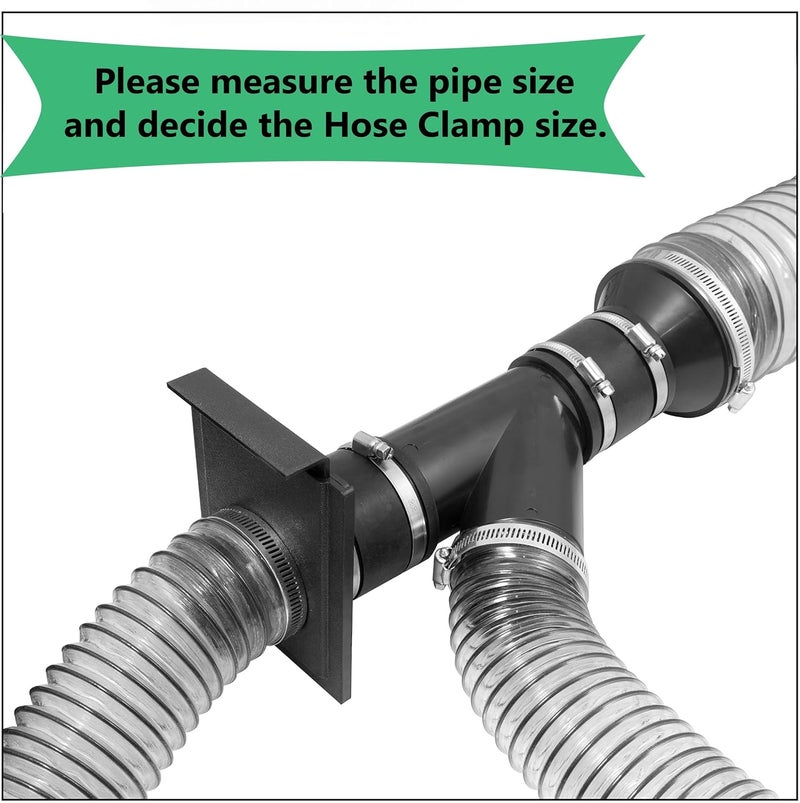 ES EKSAFAR ESEKSAFAR Alloy Stainless steel Hose clamp 4 inch Clamp size adjust (50mm to 100mm) (Steel 4pcs 4 inch) - Image 4