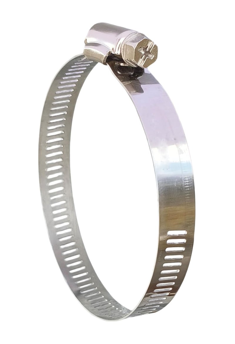 ES EKSAFAR ESEKSAFAR Alloy Stainless steel Hose clamp 4 inch Clamp size adjust (50mm to 100mm) (Steel 4pcs 4 inch) - Image 2
