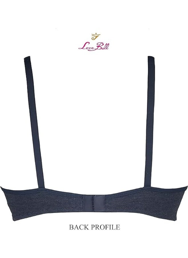 Love Bell - Love Bell Women's Everyday Bra - Non-Padded Soft Cup T-shirt Bra - Premium Cotton - Seamless, Moulded, 18 hour Tshirt Bra - Image 1