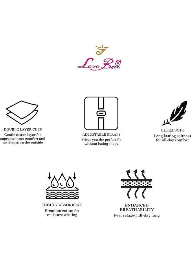 Love Bell - Love Bell Women's Everyday Bra - Non-Padded Soft Cup T-shirt Bra - Premium Cotton - Seamless, Moulded, 18 hour Tshirt Bra - Image 1
