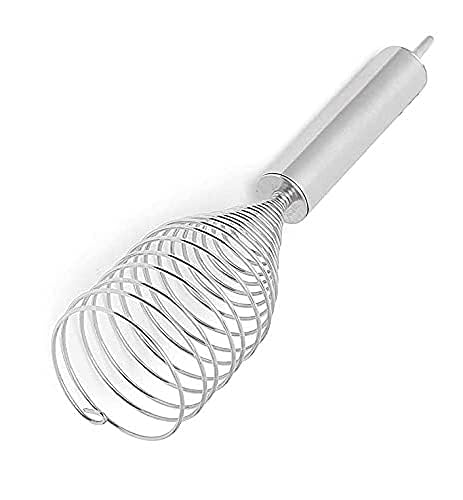 GLEDAM GLEDAM Stainless Steel Egg Beater Spring Balloon Whisk with Steel Handle and Hanging Loop Kitchen Egg Beater and Milk Whipper for Blending Whisking Beating or Stirring 8 Inch 1  - Image 2