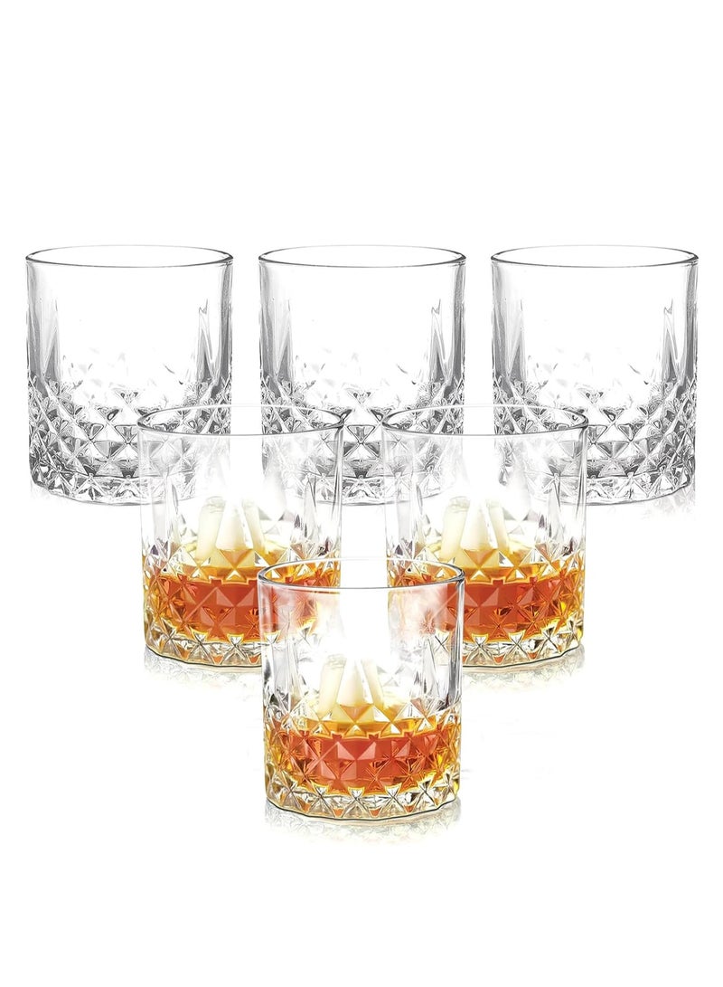 كويزين أرت طقم أكواب ويسكي كويزين آرت لين القصيرة، سعة 310 مل، 6 قطع - قاعدة سميكة، شفاف، خالٍ من الرصاص، قابل للتكديس، آمن للاستخدام في غسالة الأطباق، أكواب كوكتيل وعصائر متينة، أدوات زجاجية للمنزل والبار، طقم هدايا - Image 1