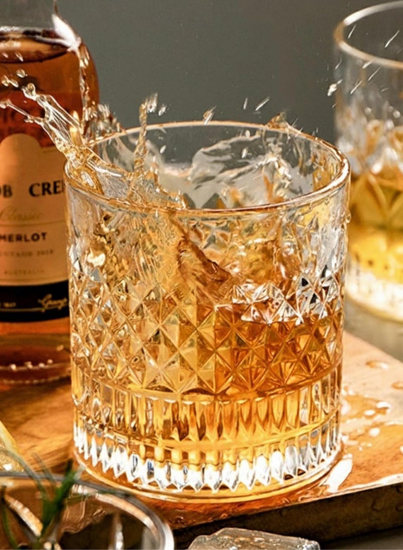 كويزين أرت طقم أكواب ويسكي كويزين آرت لين القصيرة، سعة 310 مل، 6 قطع - قاعدة سميكة، شفاف، خالٍ من الرصاص، قابل للتكديس، آمن للاستخدام في غسالة الأطباق، أكواب كوكتيل وعصائر متينة، أدوات زجاجية للمنزل والبار، طقم هدايا - Image 2