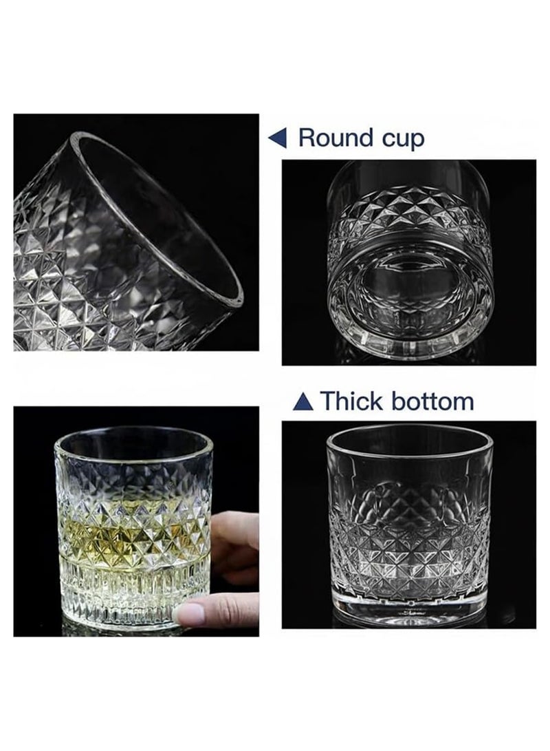كويزين أرت طقم أكواب ويسكي كويزين آرت لين القصيرة، سعة 310 مل، 6 قطع - قاعدة سميكة، شفاف، خالٍ من الرصاص، قابل للتكديس، آمن للاستخدام في غسالة الأطباق، أكواب كوكتيل وعصائر متينة، أدوات زجاجية للمنزل والبار، طقم هدايا - Image 5