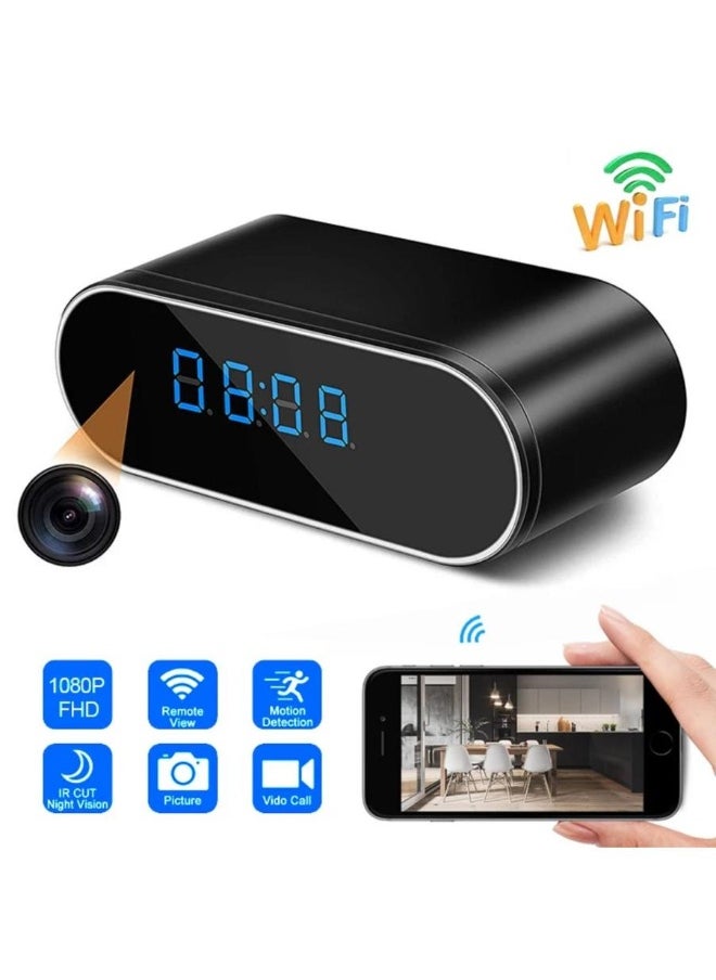 SHOPI - Small Camera Wireless Wi-fi Motion Detector 1080P Alarm Clock Surveillance Camera With Rechargeable battery 128gb memory card support with night vision - Image 1