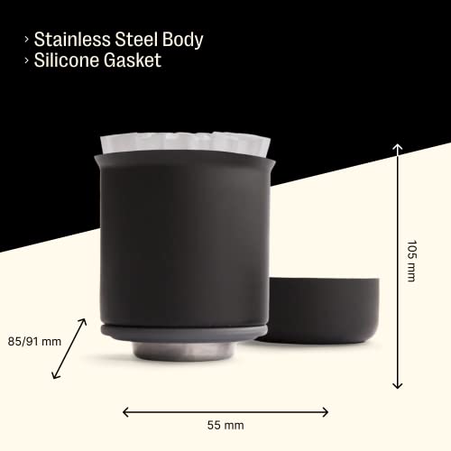 Fellow Stagg Pour-Over Coffee Dripper 20 oz [XF], For Brewing a 20 oz cup of Coffee, Stainless Steel Double Wall Vacuum Insulated, Non-Clogging, Fast Drip, Portable Coffee Maker + 20 Filters - Image 4