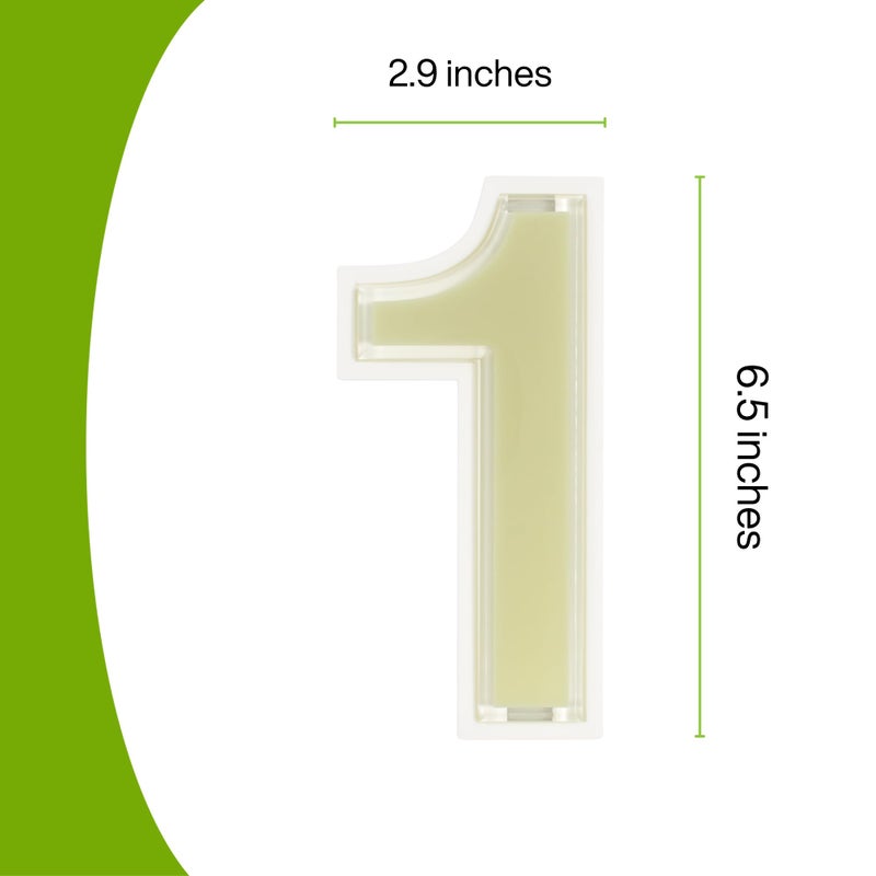 THE SKrAPr Solar House Numbers Waterproof - Self-Charging, No Batteries, No Solar Panels, No Maintenance - Illuminated Outdoor Address Number - Intended for Rural or Low External Light Areas (Number 1) - Image 2