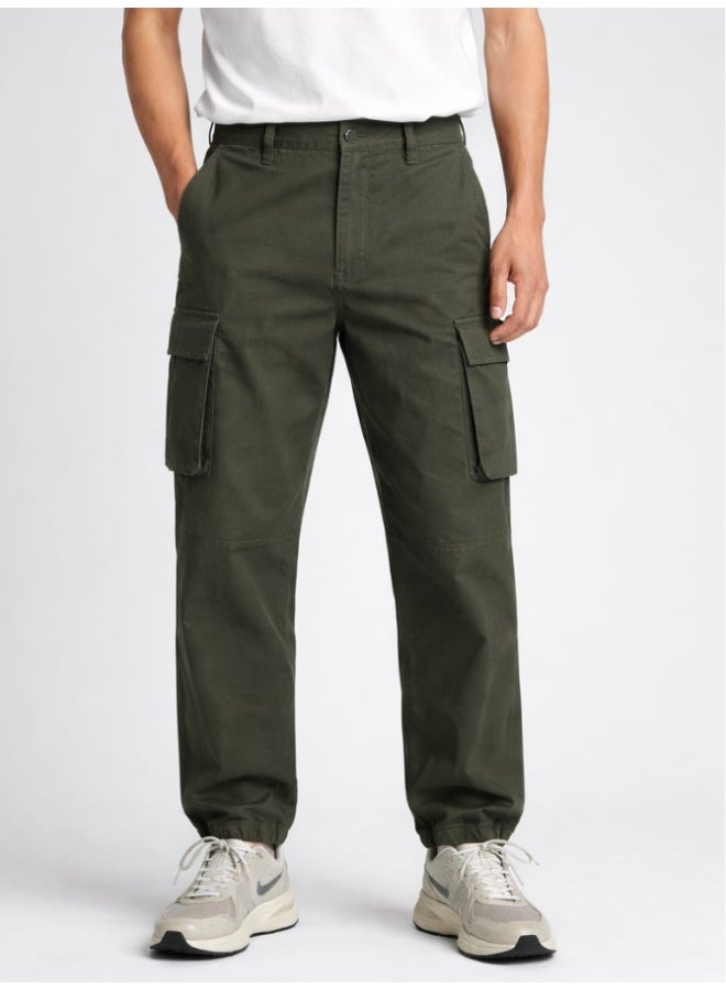 Sporty Men's 100% Cotton Cargo Pants – 180 GSM Durable Fabric, Breathable & Versatile All-Day Comfort Trousers. - Image 2