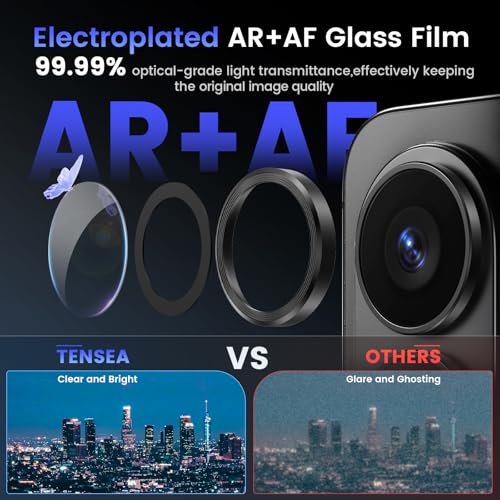Tensea (3+2PCS Compatible with Samsung Galaxy S26 Ultra Camera Lens Protector, 9H Tempered Glass Camera Cover Screen Protector Metal Individual Ring [Installation Tray][Case Friendly] - Image 3