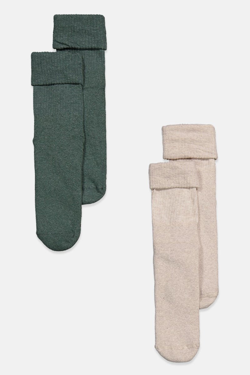Tchibo Women 2 Pairs Of Stopper Socks, Greenk - Image 1