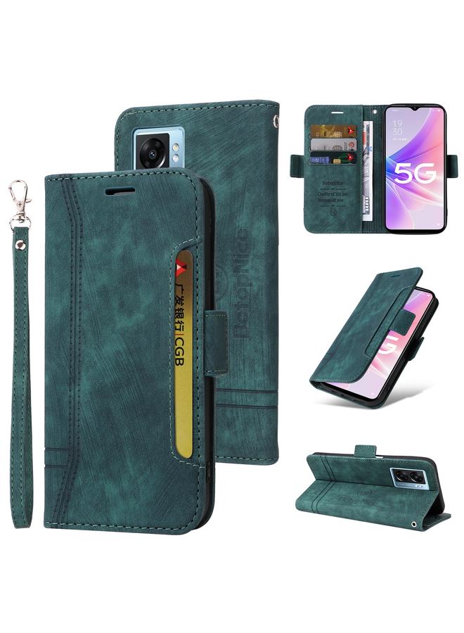 The Bros Case For OPPO A57 5G Dual-side Buckle Leather Phone Case