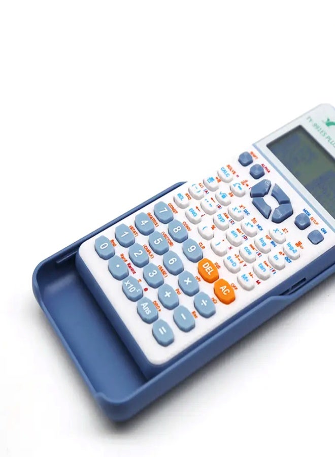 آلة حاسبة علمية رياضية مزودة بـ 417 وظيفة، شاشة عرض عالية الدقة (96 × 31 بكسل)، تعمل بمصدرين للطاقة، مثالية للمعلمين وطلاب الجامعات والمدارس والمكاتب، سهلة الحمل والتنقل. - Image 3