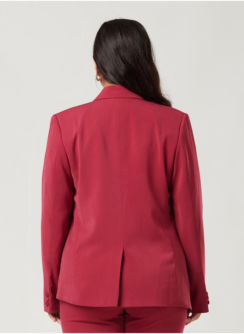 IZEL - Viva Magenta Two-piece Suit Set with pants - Image 1