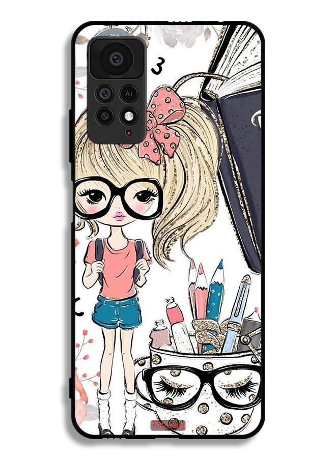 Tolwak - Xiaomi Redmi Note 11 Pro 5G Protective Case Cover Unicorn Girl Art - Image 1