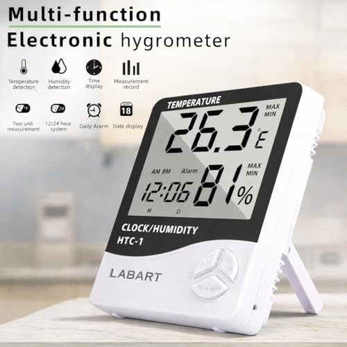 LABART ThermoPro TP50 Digital Hygrometer Indoor Thermometer Room Thermometer and Humidity Gauge with Temperature Monitor - Image 4
