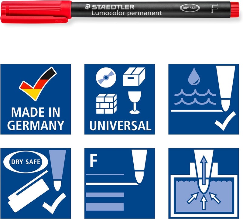 STAEDTLER Lumocolor Permanent Markers - Pack of 10 - Image 5