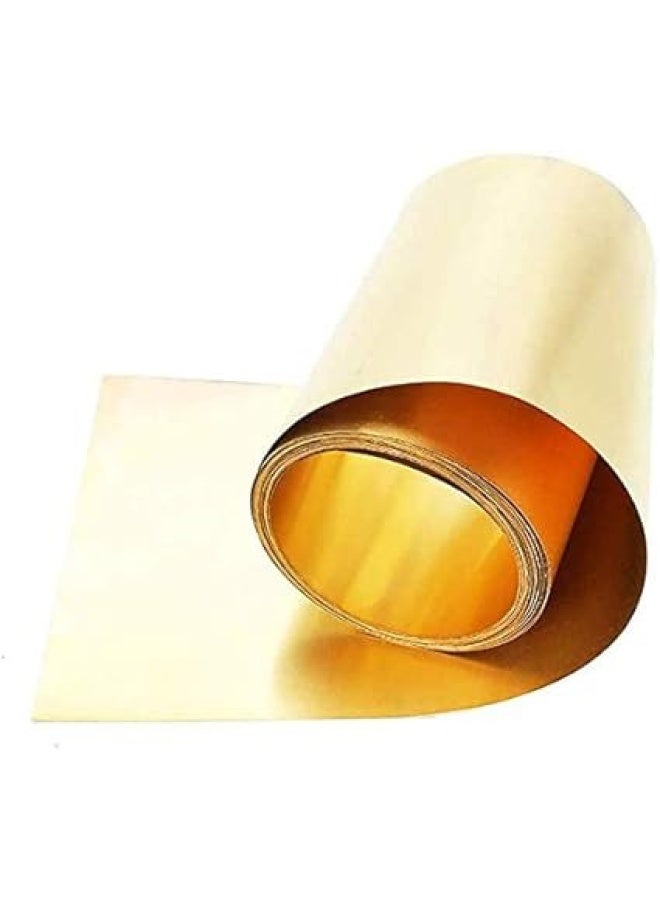 ROBUSTLINE Brass Sheet 43 Gauge x 16 Inch Stamping Blank No Holes Metal Sheet For Craft Models Repairs 