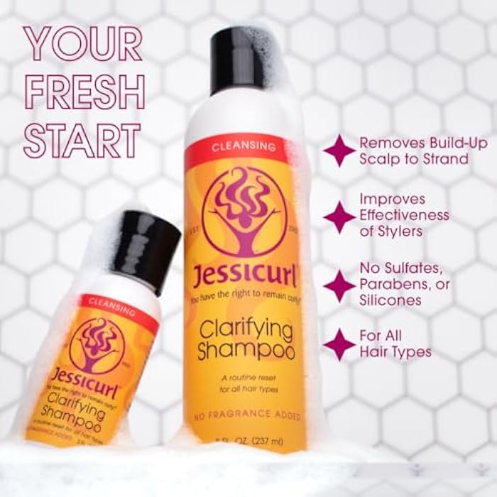 Jessicurl, Clarifying Shampoo, 2 Fl Oz, No Fragrance Added, A Routine Reset for Wavy, Curly, and Coily Hair - Image 2