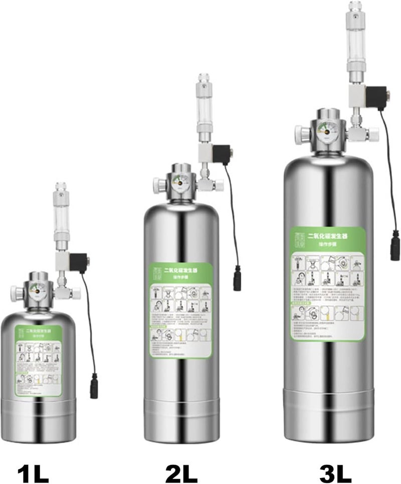 2L Aquarium CO2 Generator System Carbon Dioxide Reactor Kit with Regulator And Needle Valve For Aquatic Tank - Image 5