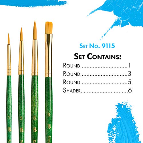 Princeton Gold Taklon Real Value Brush Set, 4/Pkg - Image 3