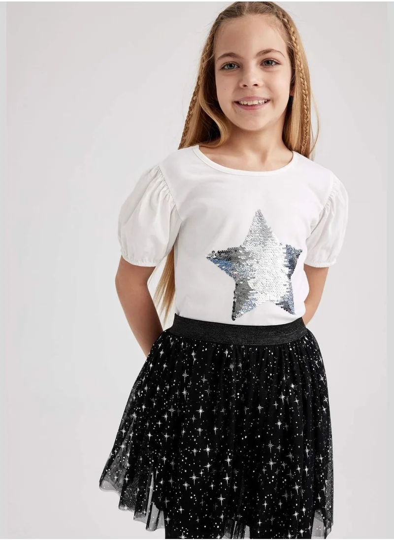 ديفاكتو Girl Knitted Short Sleeve Body