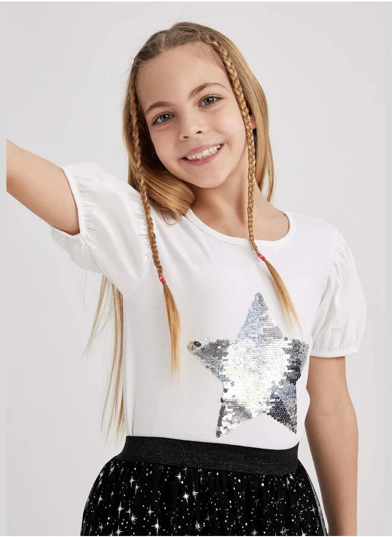 ديفاكتو Girl Knitted Short Sleeve Body