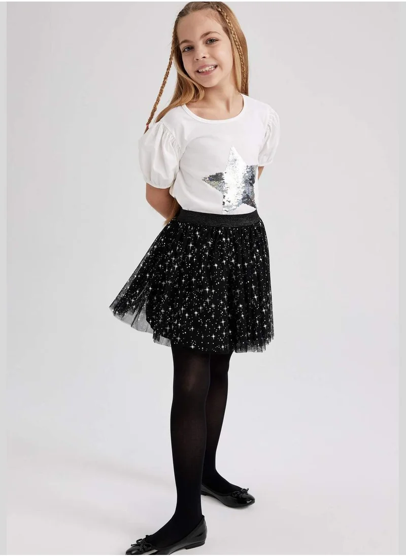 ديفاكتو Girl Knitted Short Sleeve Body