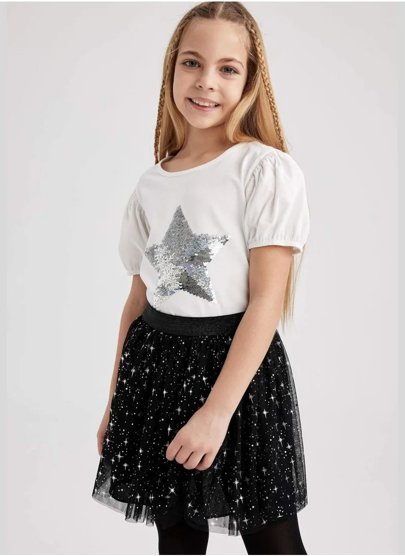 ديفاكتو Girl Knitted Short Sleeve Body