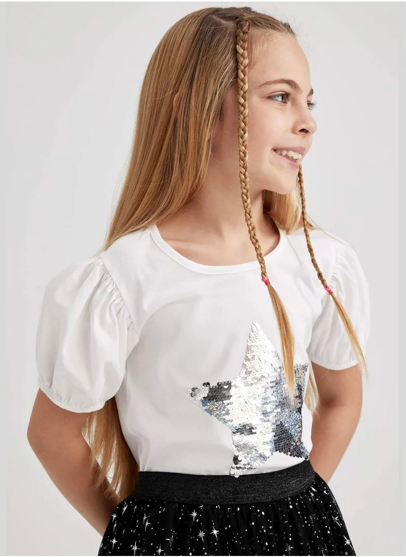 ديفاكتو Girl Knitted Short Sleeve Body