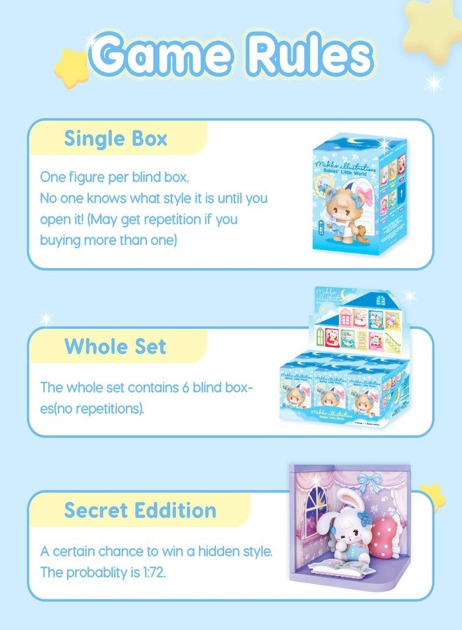 روبوتايم صندوق مفاجآت روبوتايم بيبيز ليتل وورلد، قطعة واحدة، دمية كاواي، شخصية أكشن، قابلة للتجميع، ديكور مكتب لطيف، ألعاب فنية عشوائية، هدايا إبداعية - Image 3