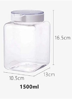 KASTWAVE Food Storage Jar, Airtight Lid Plastic Durable Kitchen Storage Container, for Candy Dry fruits Cereals Coffee Tea Sugar Spice and more  - Image 3