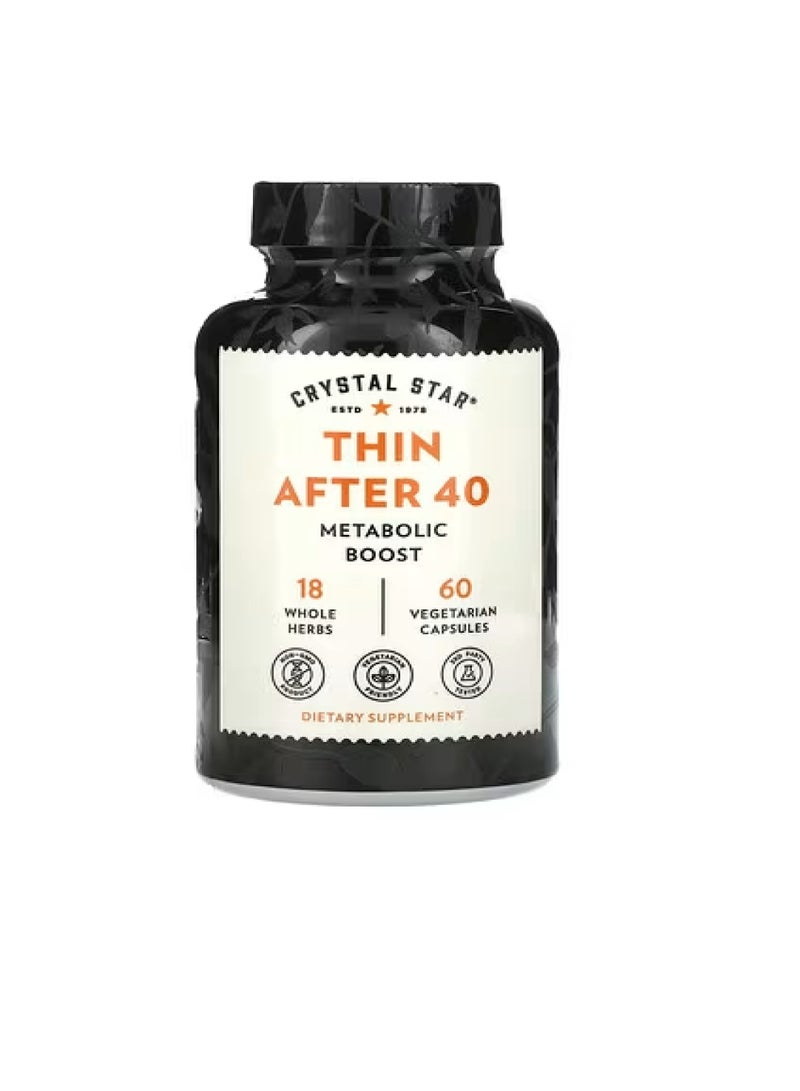 كريستال ستار نحيف بعد سن الأربعين، 60 كبسولة نباتية