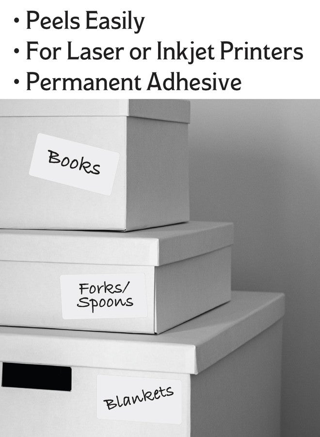 Blank Labels Address Shipping Labels, 2" x 4" Permanent White Matte Label, Inkjet and Laser Printer Guaranteed Made in USA, 10 Labels Per Sheet- 10 Sheets - 100 Labels - Image 3