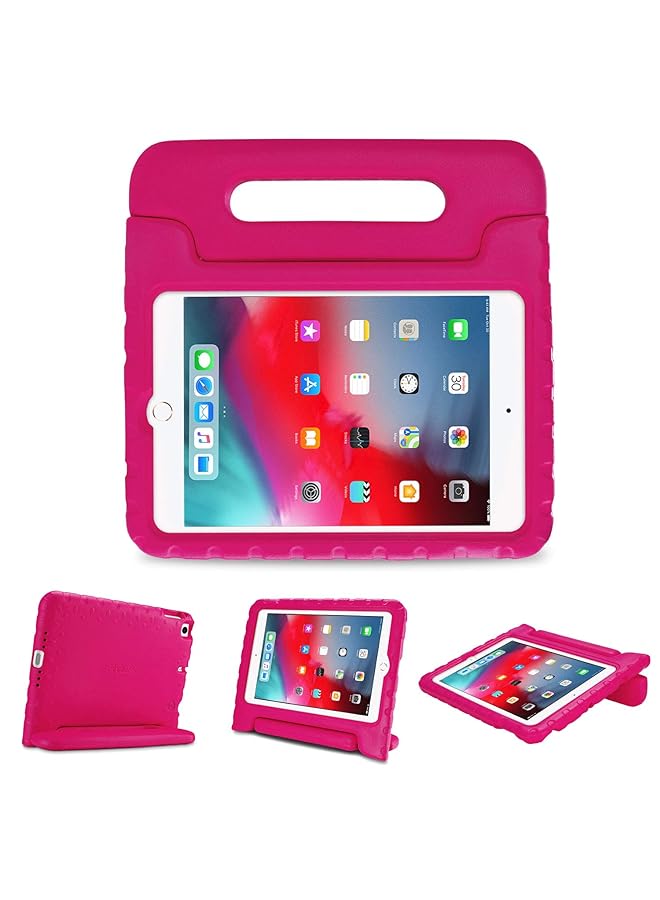 Procases Kids Case For Ipad Mini 5 2019 Mini 4 2015 Shockproof Convertible Handle Stand Cover Lightweight Kids Friendly Super Protective Case For Ipad Mini 5Th Gen 2019 Ipad Mini 4 Magenta - Image 1